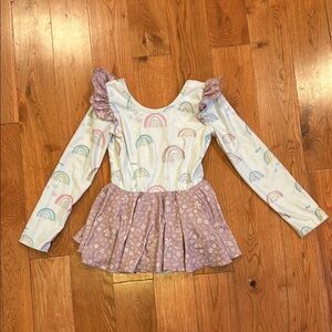 Cheeky Plum Rainbow and Floral Dance Leotard